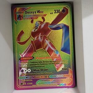 Deoxys VMAX HP 330 Rainbow Foil Fan Art Pokémon Card